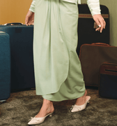 The Early Check - in Collection Women Instant Wrap Skirt in Mint Green - Umbi