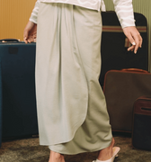 The Early Check - in Collection Women Instant Wrap Skirt in Mint Green - Umbi