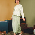 The Early Check - in Collection Women Instant Wrap Skirt in Mint Green - Umbi