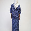 The Early Check - in Collection Women Instant Wrap Skirt in Ombak Print - Umbi