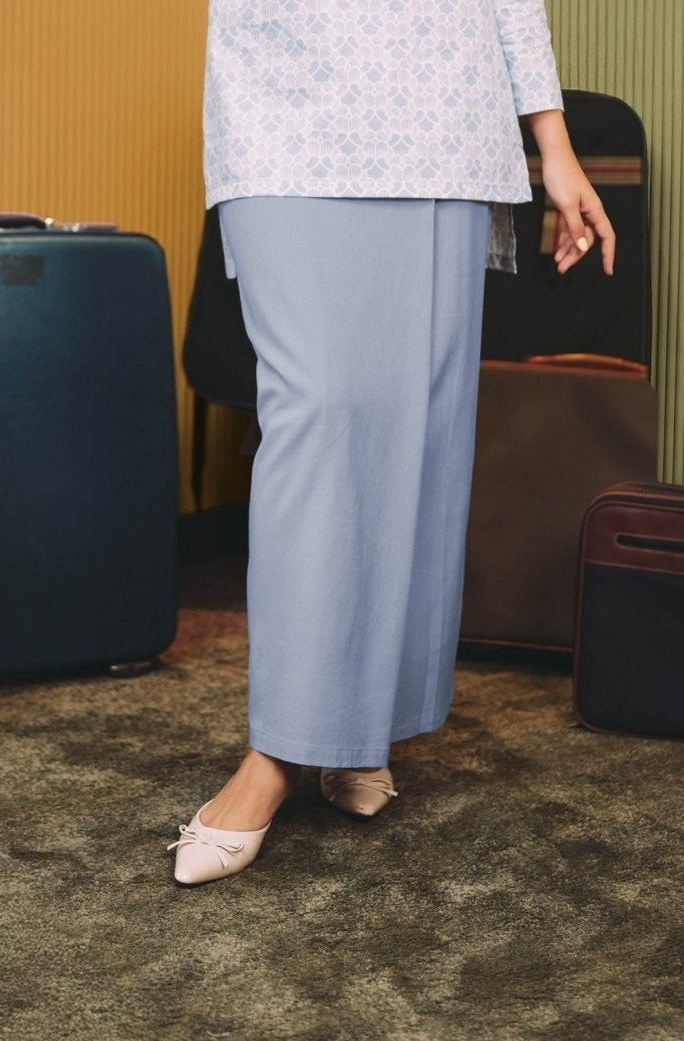 The Early Check-in Collection Women Classic Skirt in Periwinkle Blue