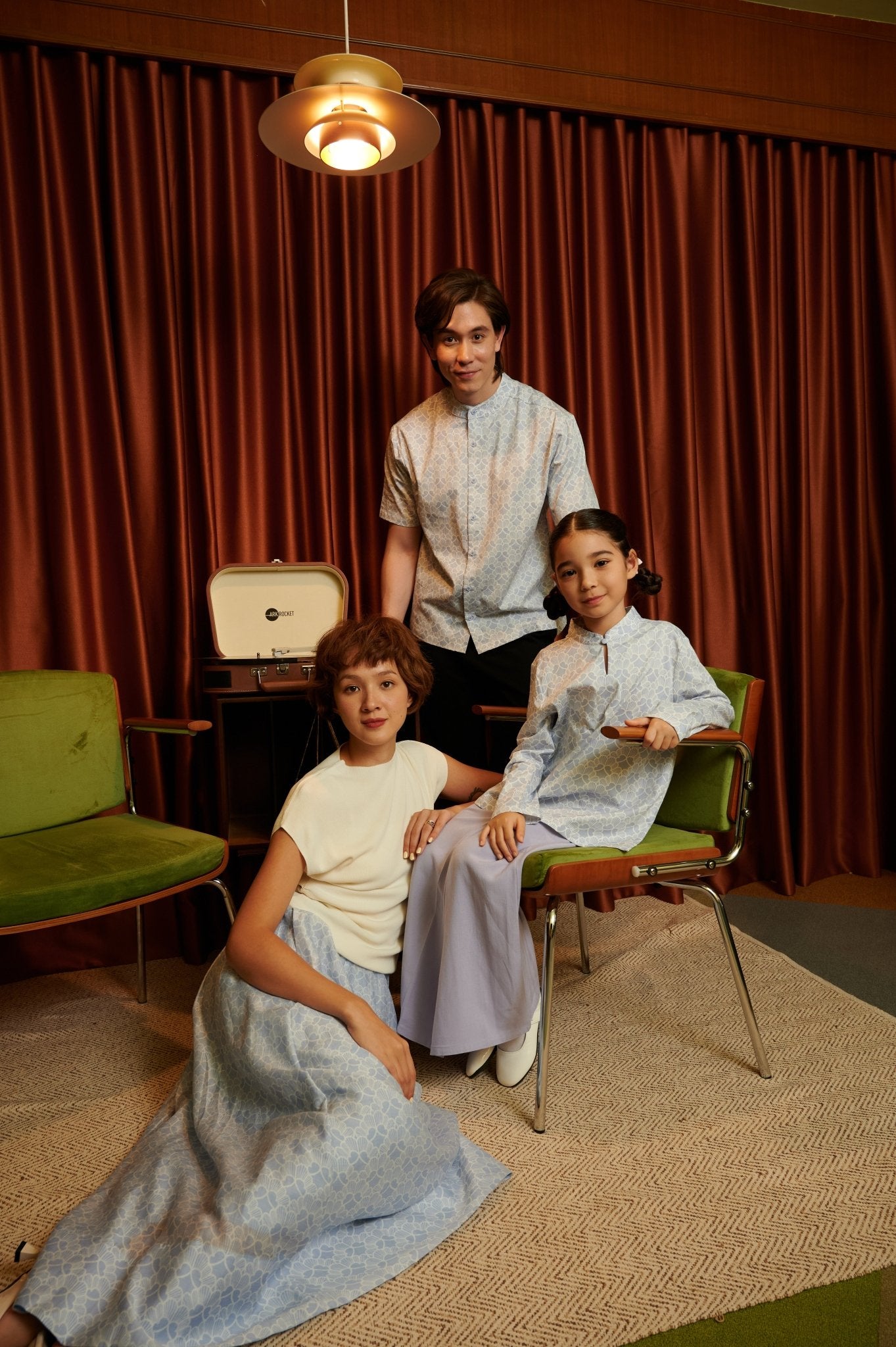 The Early Check - in Collection Women Pleated Flare Skirt in Snowflake Print - Umbi