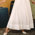 The Early Check - in Collection Women Pleated Flare Skirt in White - Umbi