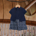 The Embun Collection Baby Girl Kebaya Dress in Blue Gemilang Print - Umbi