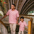 The Embun Collection Boy Holiday Shirt in Mawar Print - Umbi