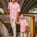 The Embun Collection Boy Holiday Shirt in Mawar Print - Umbi
