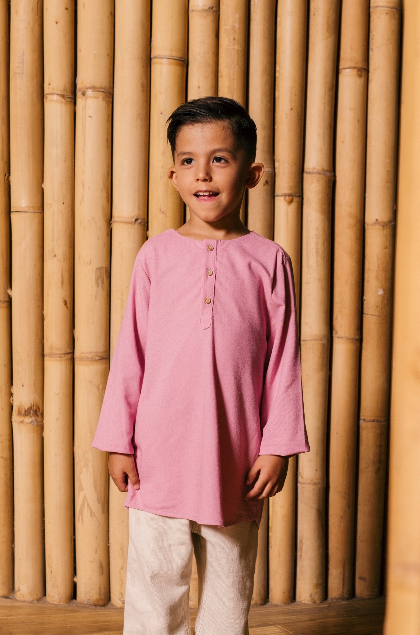 The Embun Collection Boy Kurta in Lavender Pink - Umbi
