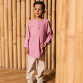The Embun Collection Boy Kurta in Lavender Pink - Umbi