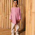 The Embun Collection Boy Kurta in Lavender Pink - Umbi