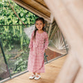 The Embun Collection Girl Embroidered Fitted Kebaya in Checked Pink - Umbi