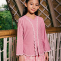The Embun Collection Girl Embroidered Fitted Kebaya in Lavender Pink - Umbi