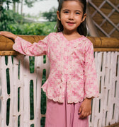 The Embun Collection Girl Embroidered Fitted Kebaya in Mawar Print - Umbi