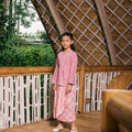 The Embun Collection Girl Instant Pareo Skirt in Mawar Print - Umbi