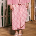 The Embun Collection Girl Instant Pareo Skirt in Mawar Print - Umbi