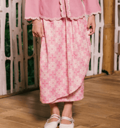 The Embun Collection Girl Instant Pareo Skirt in Mawar Print - Umbi