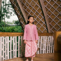 The Embun Collection Girl Instant Pareo Skirt in Mawar Print - Umbi