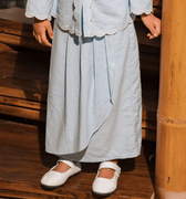The Embun Collection Girl Instant Pareo Skirt in Sky Blue - Umbi