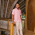 The Embun Collection Men Holiday Shirt in Mawar Print - Umbi