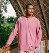 The Embun Collection Men Kurta in Lavender Pink - Umbi