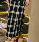 The Embun Collection Women Classic Skirt in Checked Black - Umbi