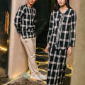 The Embun Collection Women Classic Skirt in Checked Black - Umbi