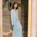 The Embun Collection Women Classic Skirt in Sky Blue - Umbi