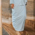 The Embun Collection Women Classic Skirt in Sky Blue - Umbi