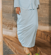 The Embun Collection Women Classic Skirt in Sky Blue - Umbi
