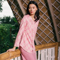 The Embun Collection Women Embroidered Kebaya Top in Mawar Print - Umbi