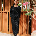 The Embun Collection Women Kebaya 2 - in - 1 in Black Pelita Print - Umbi