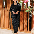 The Embun Collection Women Kebaya 2 - in - 1 in Black Pelita Print - Umbi