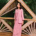 The Embun Collection Women Kebaya 2 - in - 1 in Checked Pink - Umbi