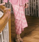 The Embun Collection Women Pareo Skirt in Mawar Print - Umbi