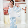 The Galleria Collection Girl Saloma Set In Baby Blue Ivy Print - Umbi