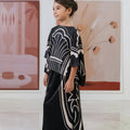 The Galleria Collection Girl Saloma Set In Black Athens Print - Umbi