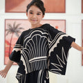 The Galleria Collection Girl Saloma Set In Black Athens Print - Umbi