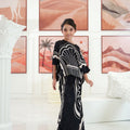 The Galleria Collection Girl Saloma Set In Black Athens Print - Umbi