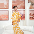 The Galleria Collection Girl Saloma Set In Golden Yellow Winter Print - Umbi