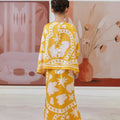 The Galleria Collection Girl Saloma Set In Golden Yellow Winter Print - Umbi
