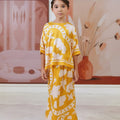 The Galleria Collection Girl Saloma Set In Golden Yellow Winter Print - Umbi