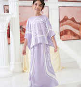 The Galleria Collection Girl Saloma Set In Lilac Athens Print - Umbi