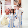 The Galleria Collection Pt.1 Girl Saloma Set In Light Blue Forest Print - Umbi