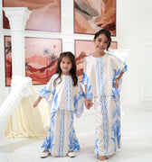 The Galleria Collection Pt.1 Girl Saloma Set In Light Blue Forest Print - Umbi