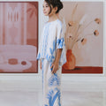 The Galleria Collection Pt.1 Girl Saloma Set In Light Blue Forest Print - Umbi