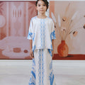 The Galleria Collection Pt.1 Girl Saloma Set In Light Blue Forest Print - Umbi
