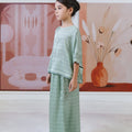 The Galleria Collection Pt.1 Girl Saloma Set In Mint Green Crystal Print - Umbi
