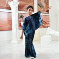 The Galleria Collection Pt.1 Girl Saloma Set In Navy Blue Forest Print - Umbi