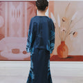 The Galleria Collection Pt.1 Girl Saloma Set In Navy Blue Forest Print - Umbi