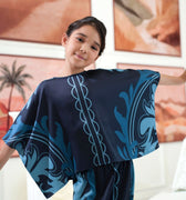 The Galleria Collection Pt.1 Girl Saloma Set In Navy Blue Forest Print - Umbi