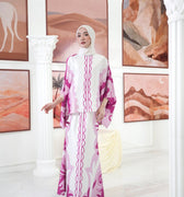 The Galleria Collection Pt.1 Women Saloma Set In Barbie Pink Forest Print - Umbi
